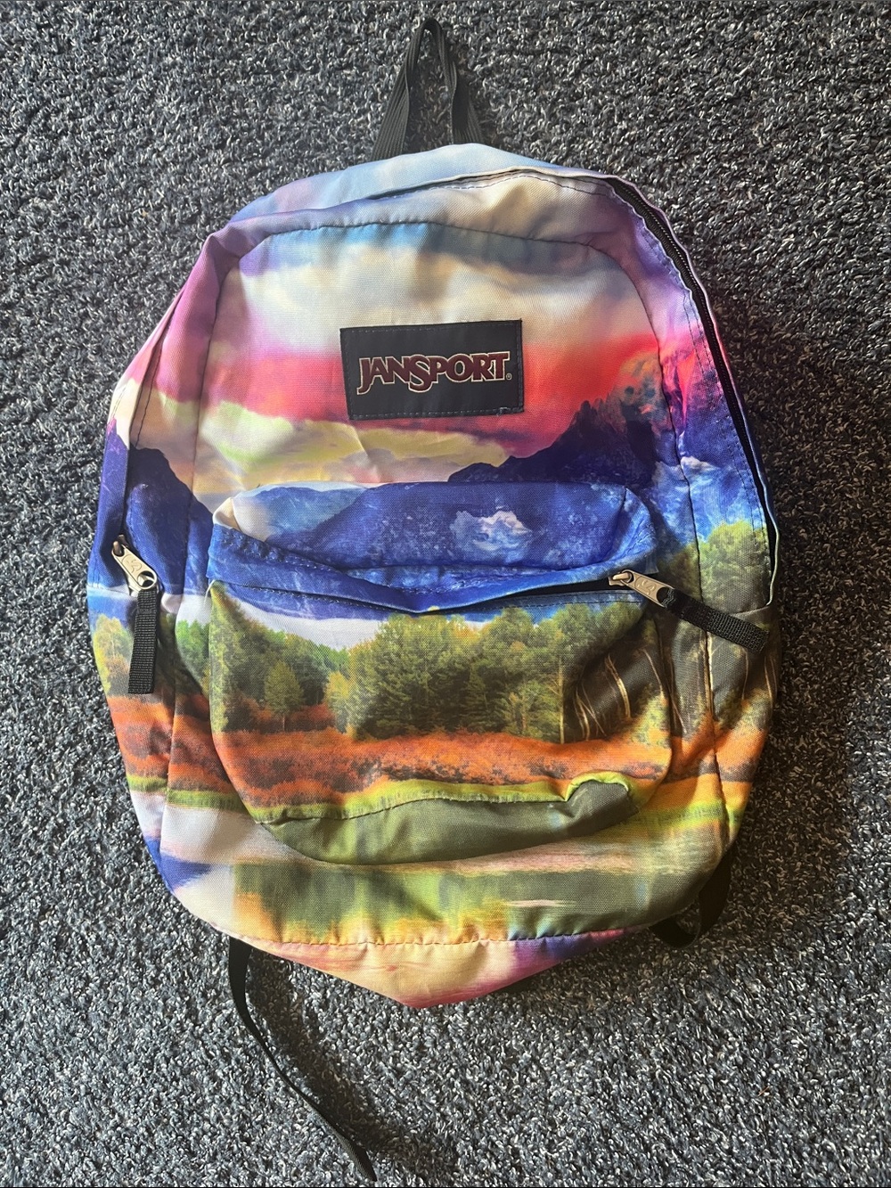 Jansport Multicolor Sunset Scenic Print Backpack